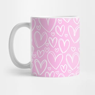 Pink Hearts Cute Pattern Mug